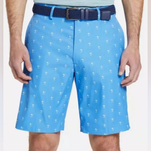 Walter Hagen Other - NWT Walter Hagen Men’s Perfect 11 Palm Club 10” Golf Shorts Blue - Size 40